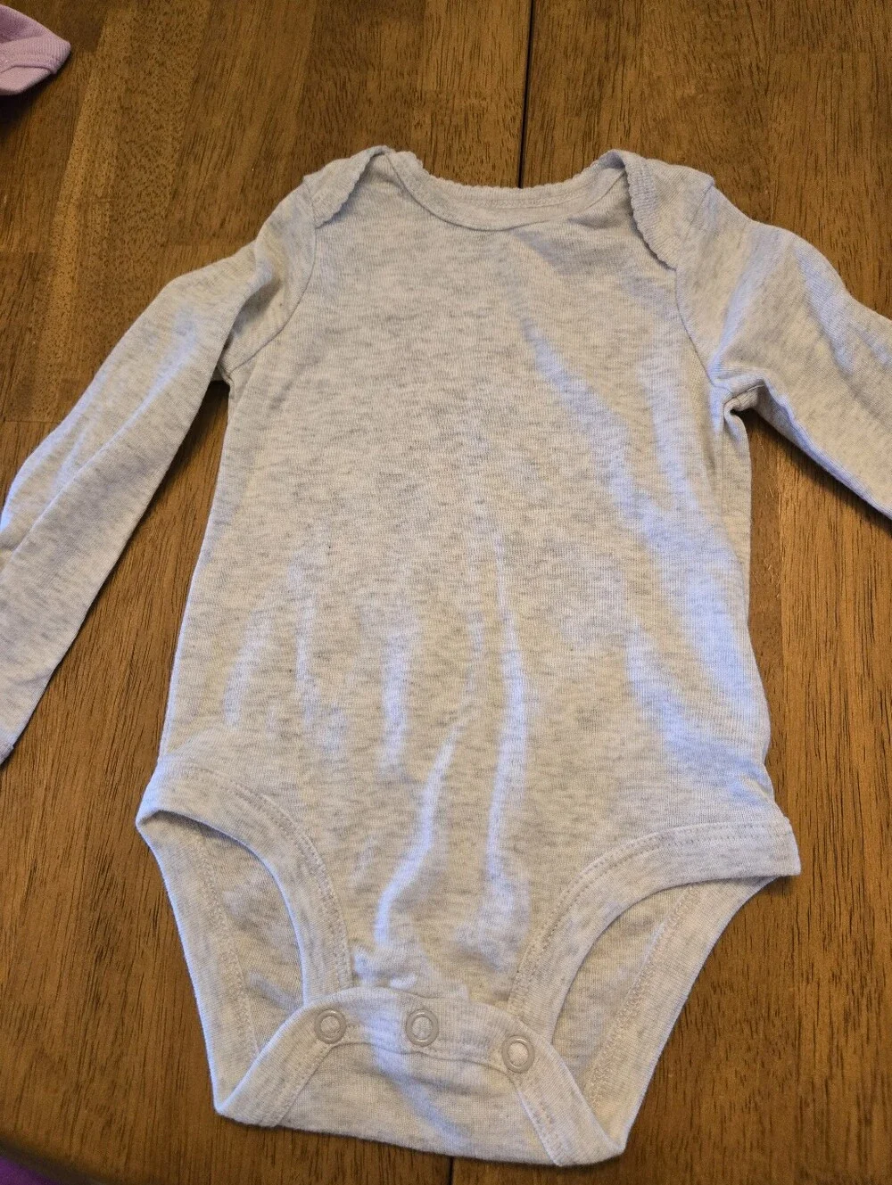 Carter's Long-Sleeve Baby One-Piece Bodysuit in Heather Gray